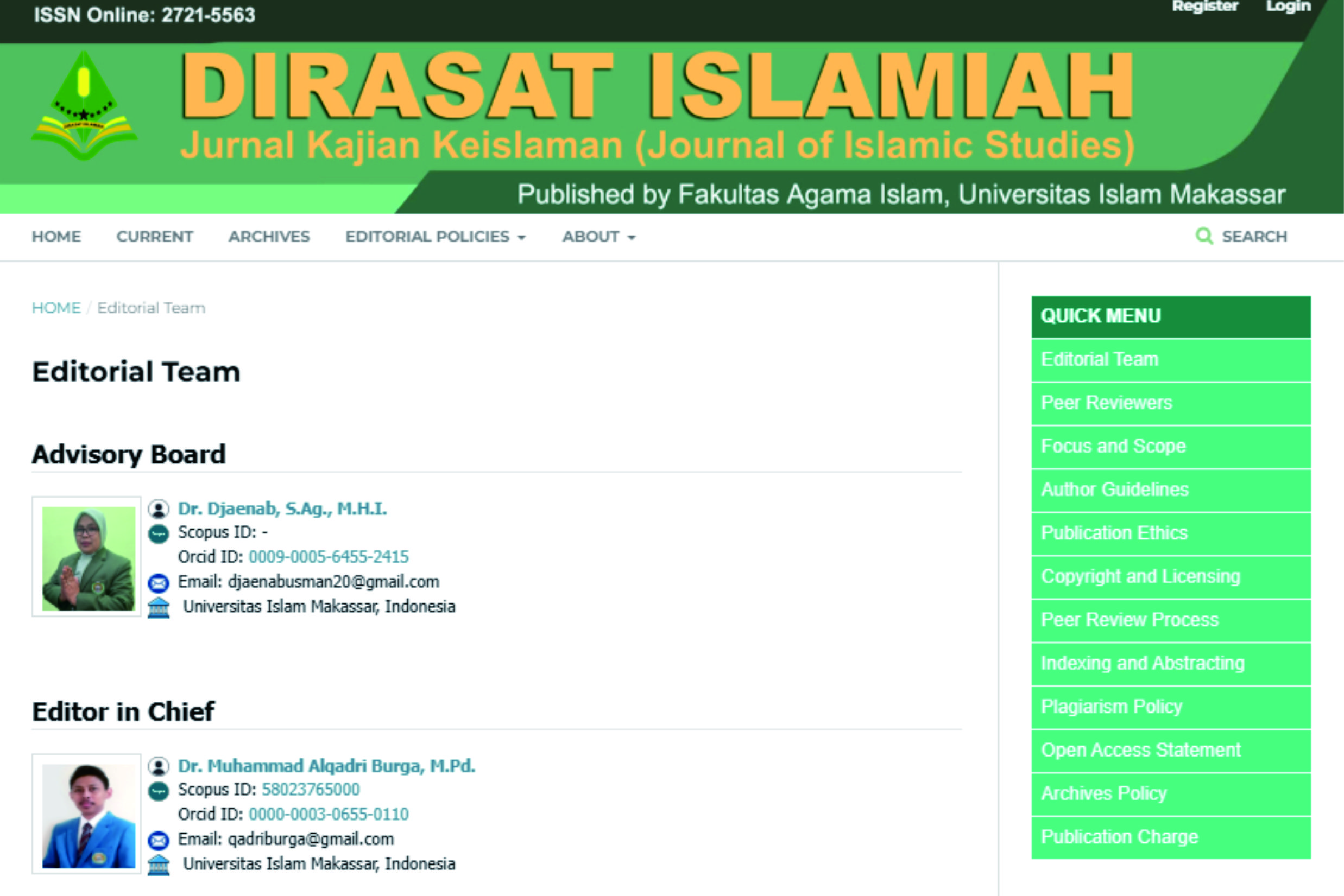 Jurnal Dirasat Islamiah FAI UIM Raih Akreditasi Sinta 4